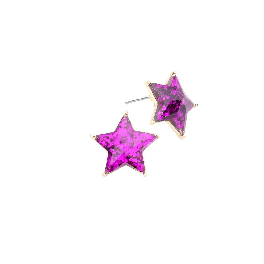 Glitter Stars - Purple