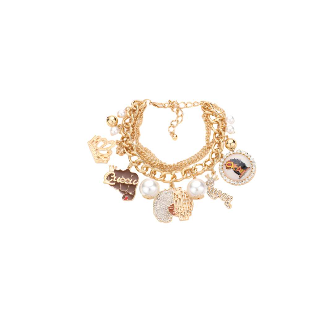 "Queen" Charmed Bracelet