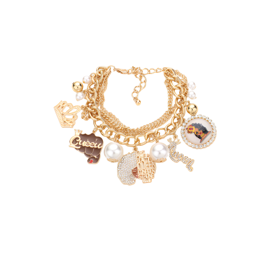 "Queen" Charmed Bracelet