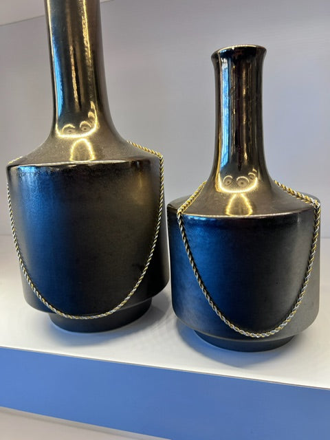 Gold Silver Rope Chain Set - Stainless Steel