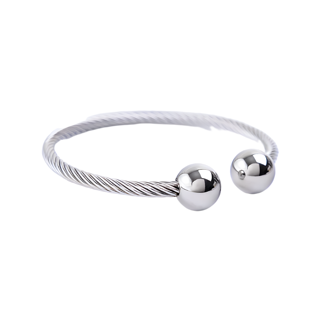 Open Bangle Twist - Silver