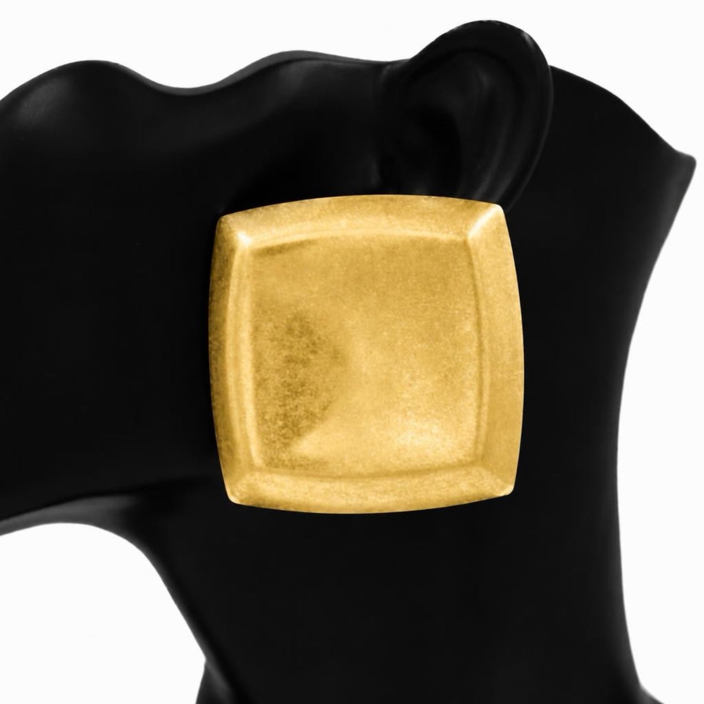 Gold Square Statement Earrings