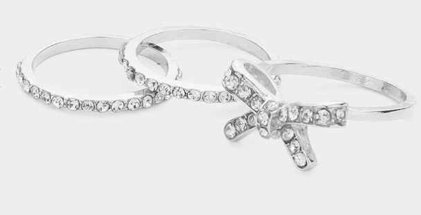 Bow Ring Trio Set