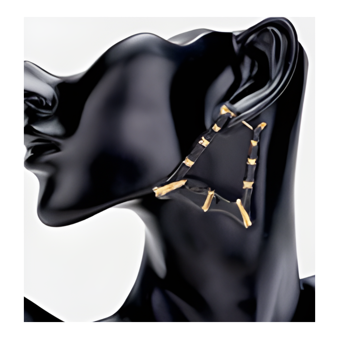 Bamboo Trapezoid Black & Gold