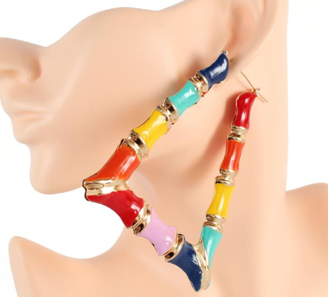 Multi-Color Bamboo Earrings - Various Styles