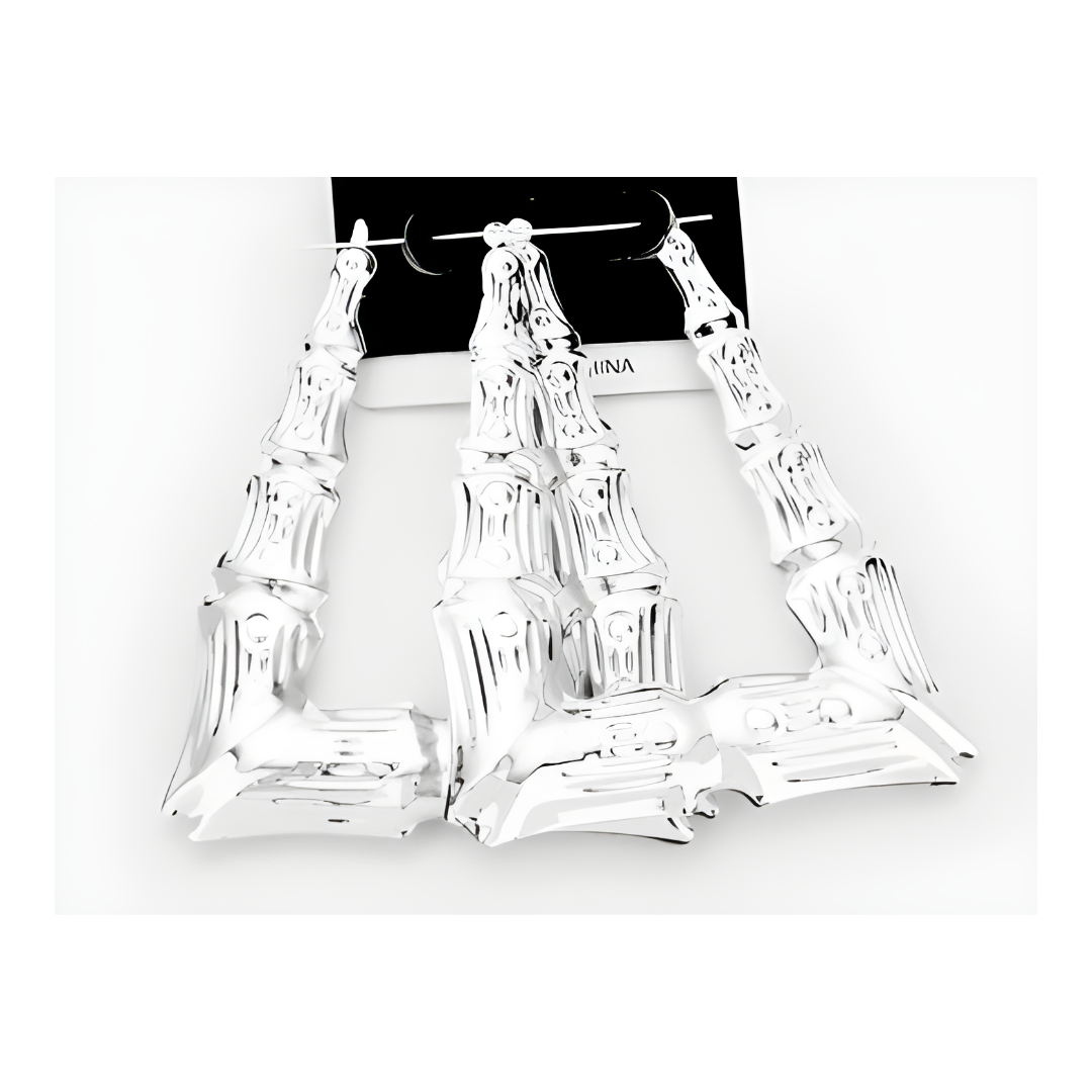 Classic Trapezoid Bamboo Earrings