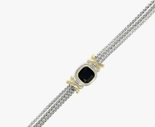 Square Crystal Multi Strand Bracelet