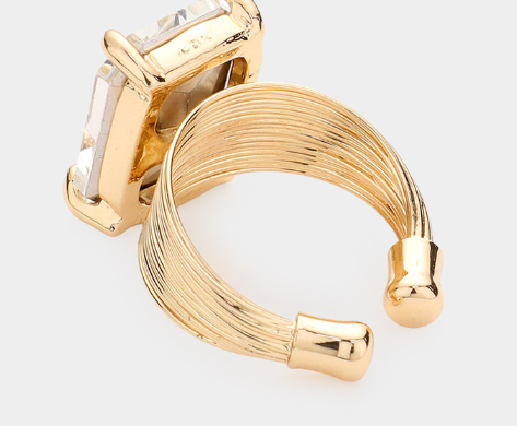 Emerald Stone Cocktail Ring