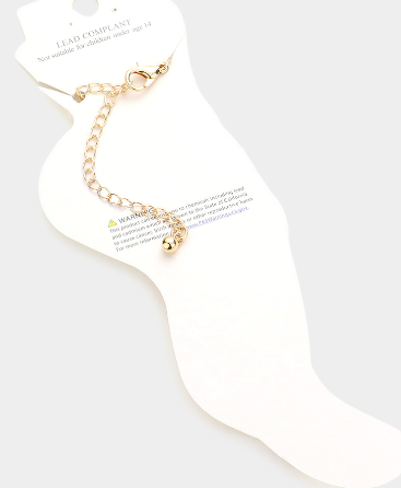 Heart Rhinestone Anklet
