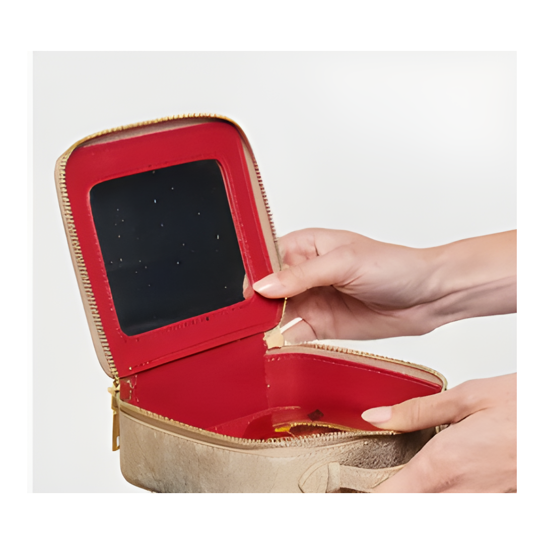 Square Make Up Bag w/ Mirror