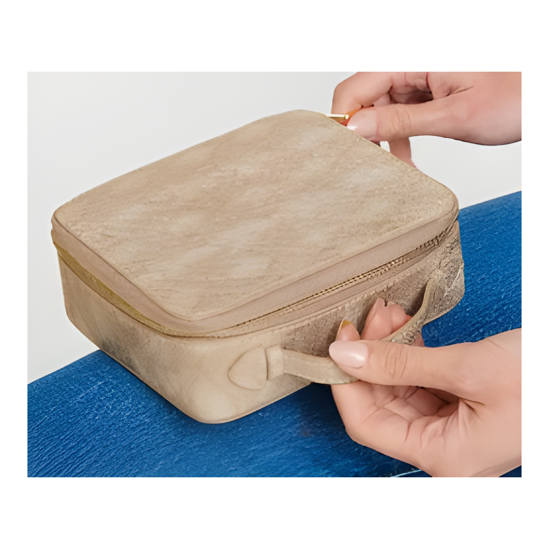 Square Make Up Bag w/ Mirror