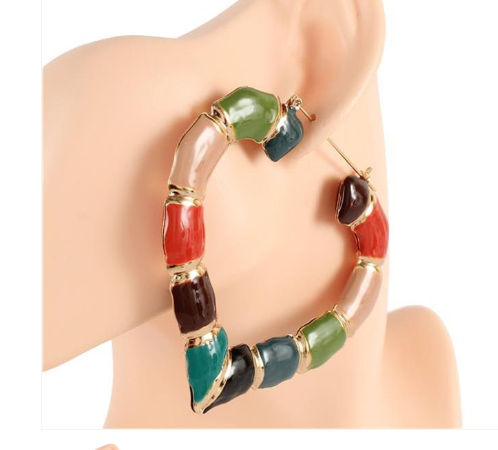 Multi-Color Bamboo Earrings - Various Styles