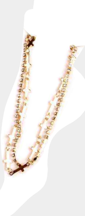 Cross and Rhinestone Anklet