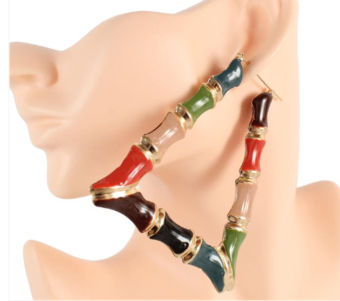 Multi-Color Bamboo Earrings - Various Styles