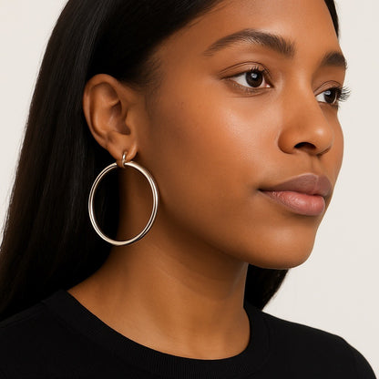 Stainless Steel Hoops, Hypoallergenic, Tarnish Resistant