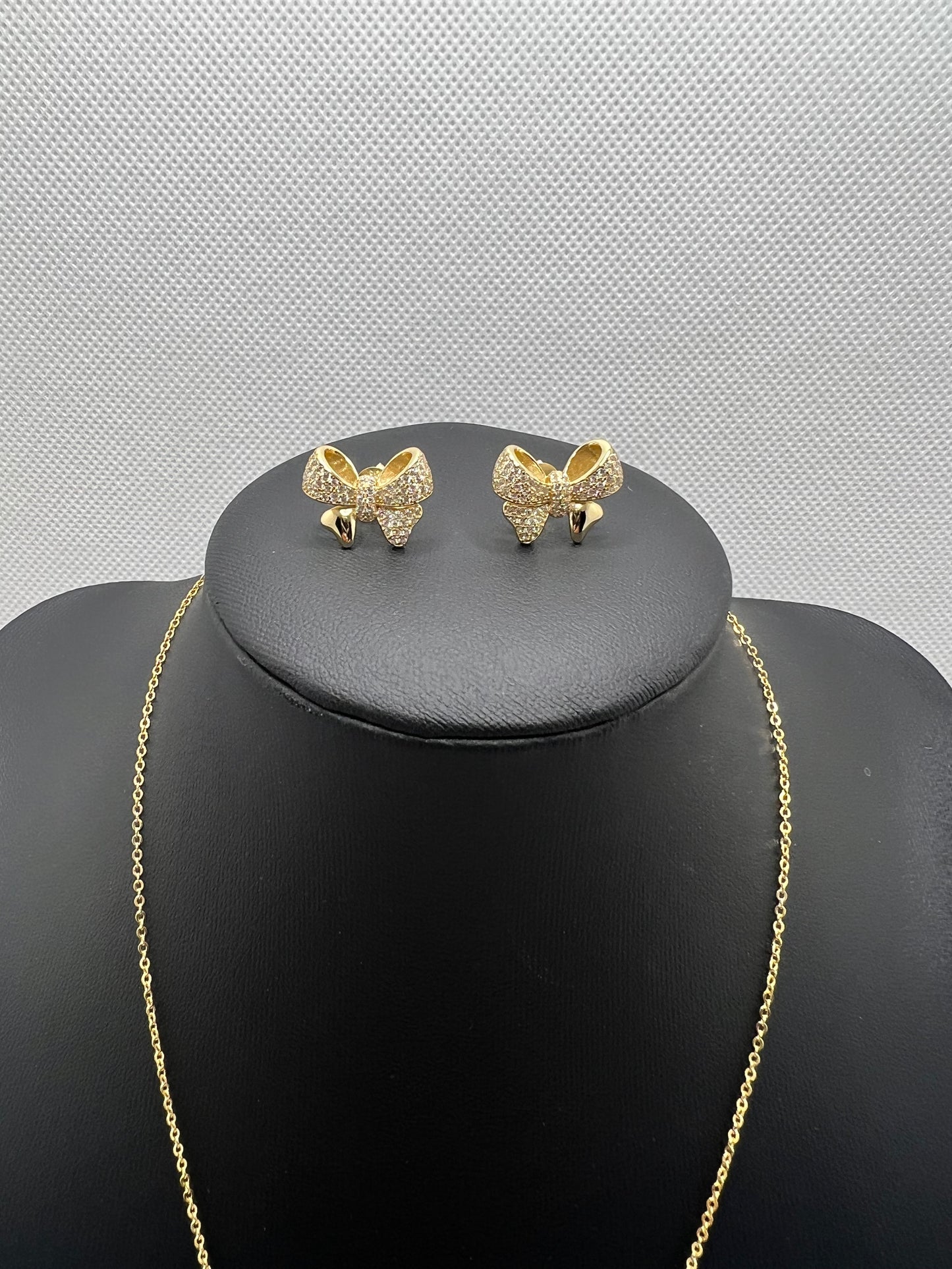 Bow Necklace and Earring Set