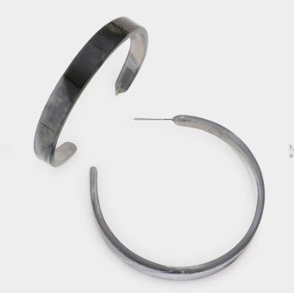 Celluloid Hoop Earrings