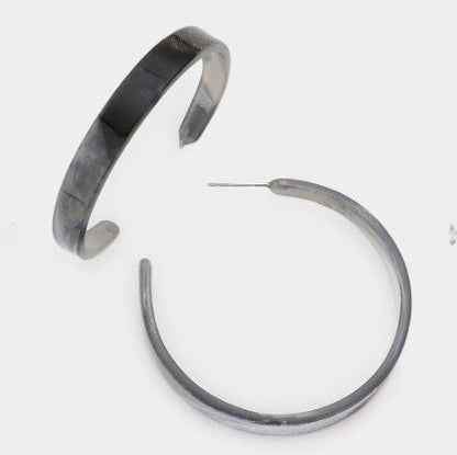 Celluloid Hoop Earrings