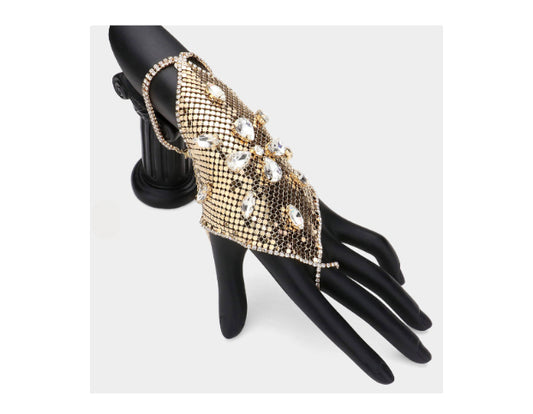 Mesh Hand Chain Cluster Embellished