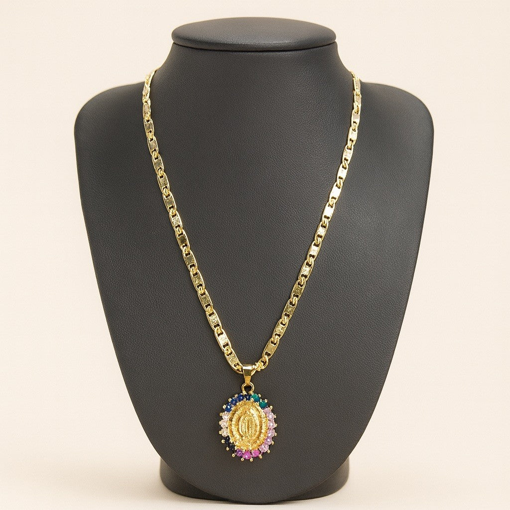 Everyday Faith Gold Necklace: 18-inch Figaro Chain, Tarnish-Free, Multiple Styles