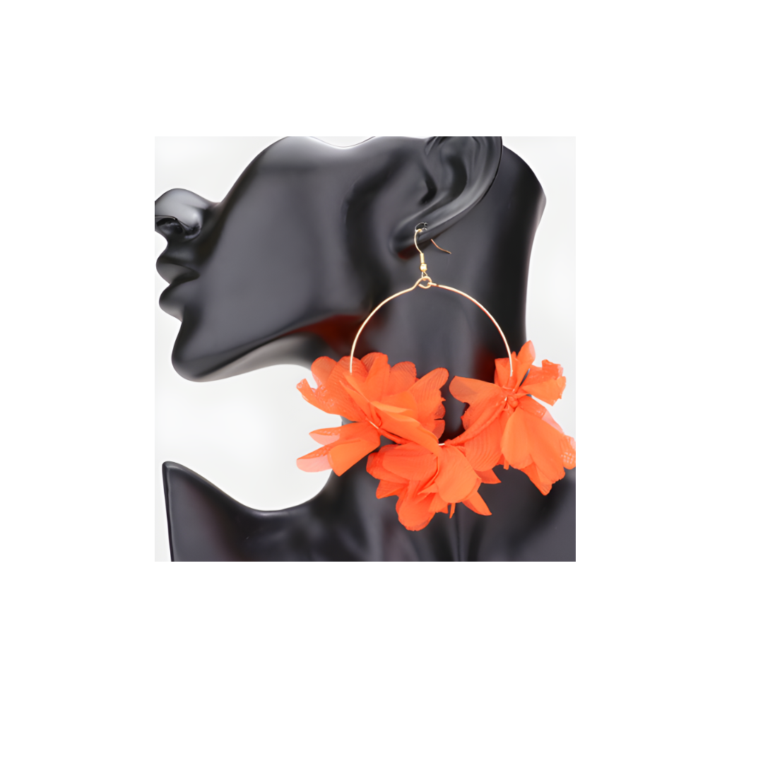 Floral Cluster Hoops