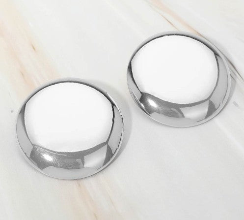 Metal Button Earrings
