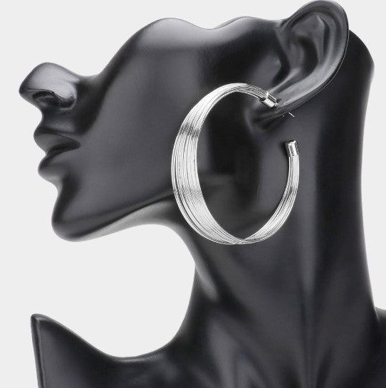 Metal Wire Hoop Gold