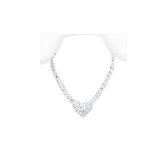 Pave Heart Necklace