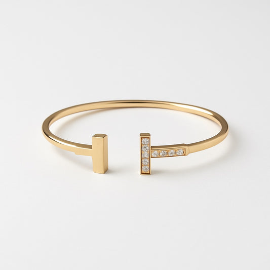 T Bangle / Stone Accents