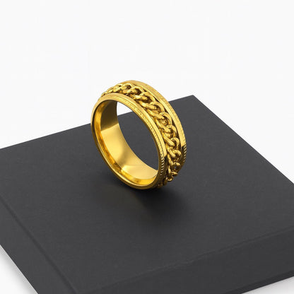 Fidget - Anxiety Relief Ring, Brass Hypoallergenic