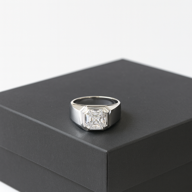 Ascher Stone Ring, Plated, Lasting Finish