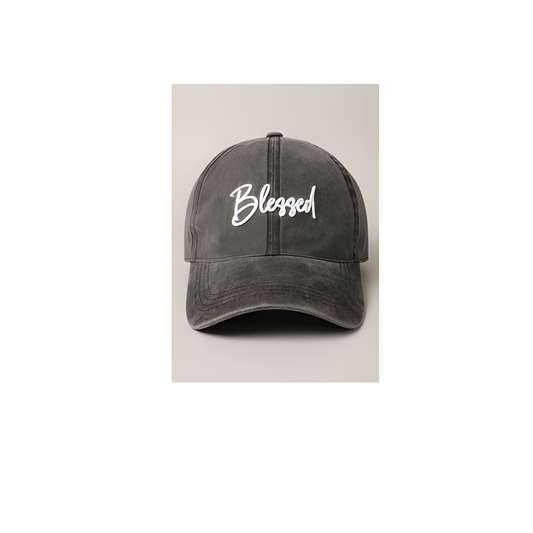 "Blessed" Embroidery Baseball Cap