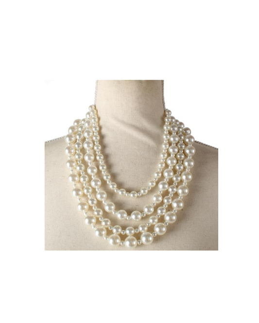 Classic Multi-Strand Pearl Necklace