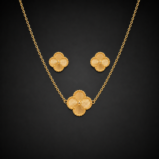 Gold Clover Set - Tarnish Resistant