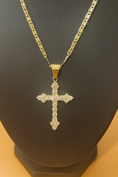 Pendant Necklace, 20-inch, Figaro Necklace, Gold Filled Jewelry