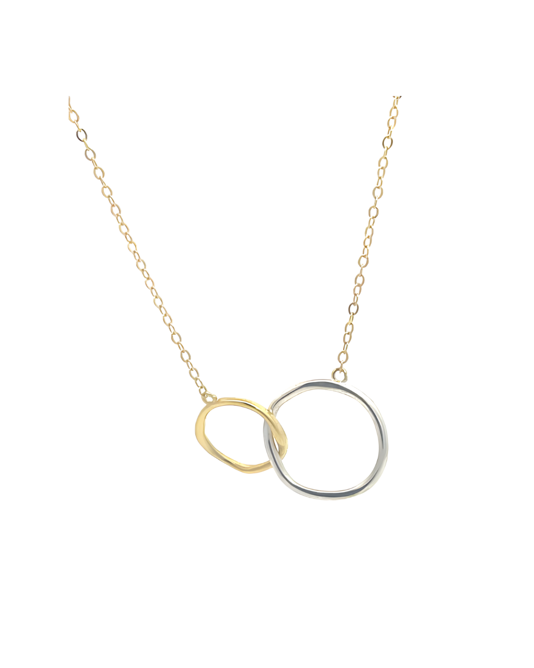 Sterling Silver Double Circle Necklace