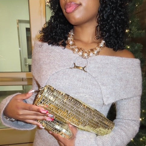 Sparkle Clutch - Gold