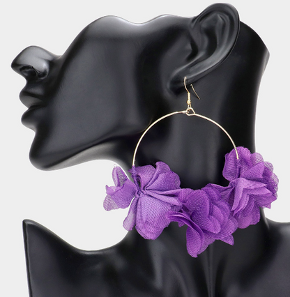 Floral Cluster Hoops