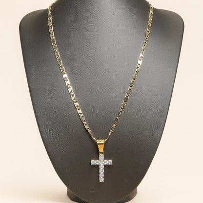 Everyday Faith Gold Necklace: 18-inch Figaro Chain, Tarnish-Free, Multiple Styles