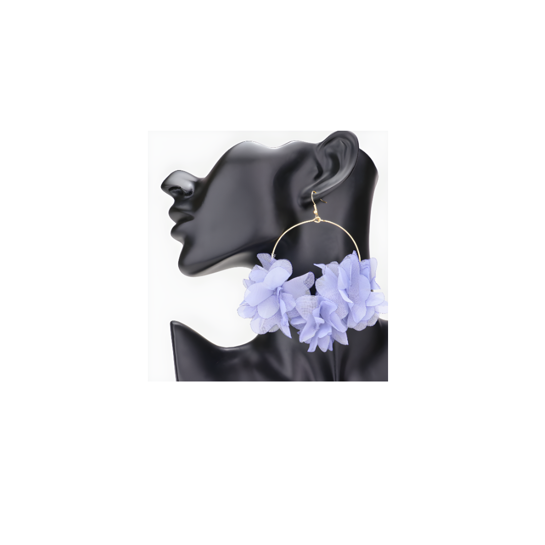 Floral Cluster Hoops