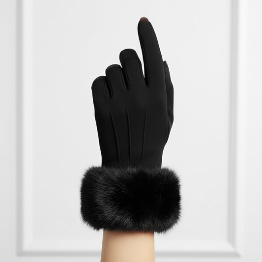 Gloves w/ fur trim
