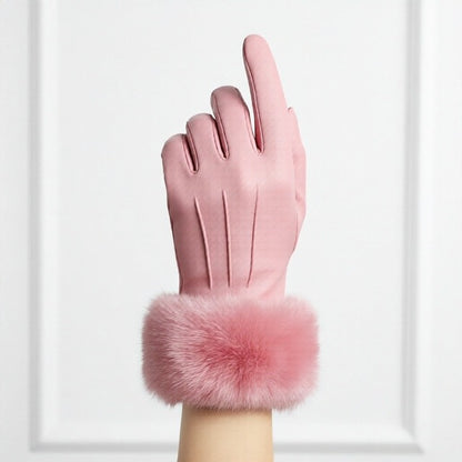 Gloves w/ fur trim