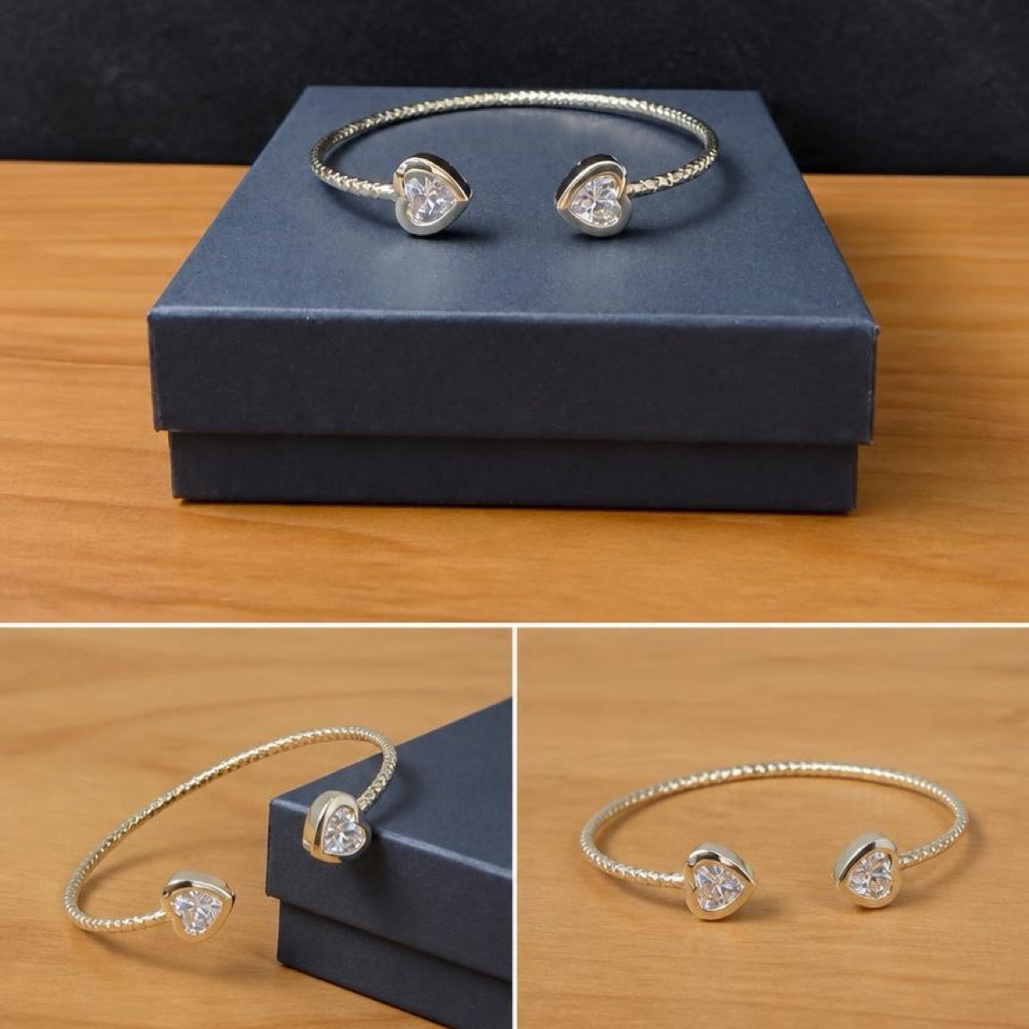 Stone Heart Bangle