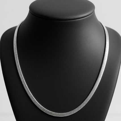 Herringbone Chain, Stainless Steel, Tarnish Resistant