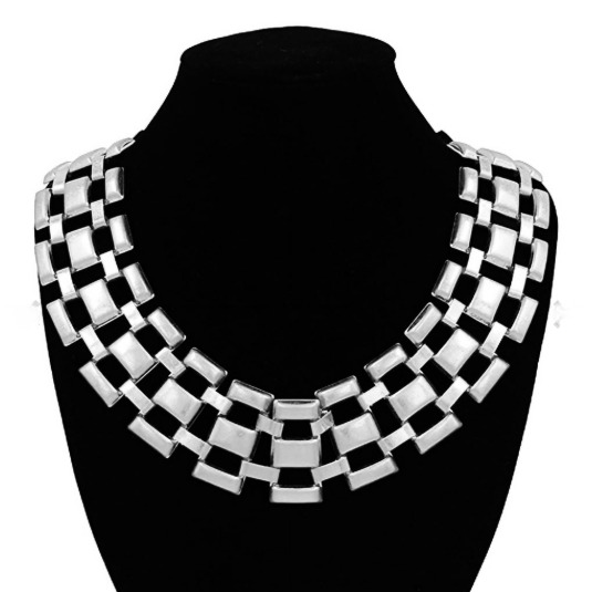 Metal Link Silver Choker