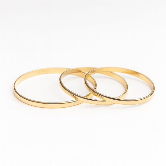 Minimalist Stackable Bangles, Plated and Durable Finish