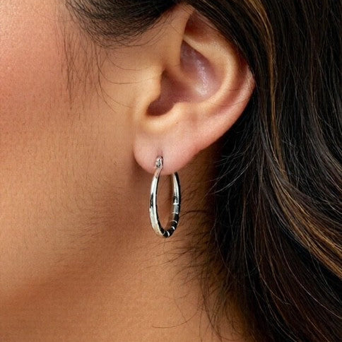 Modern Textured Hoop, Hypoallergenic