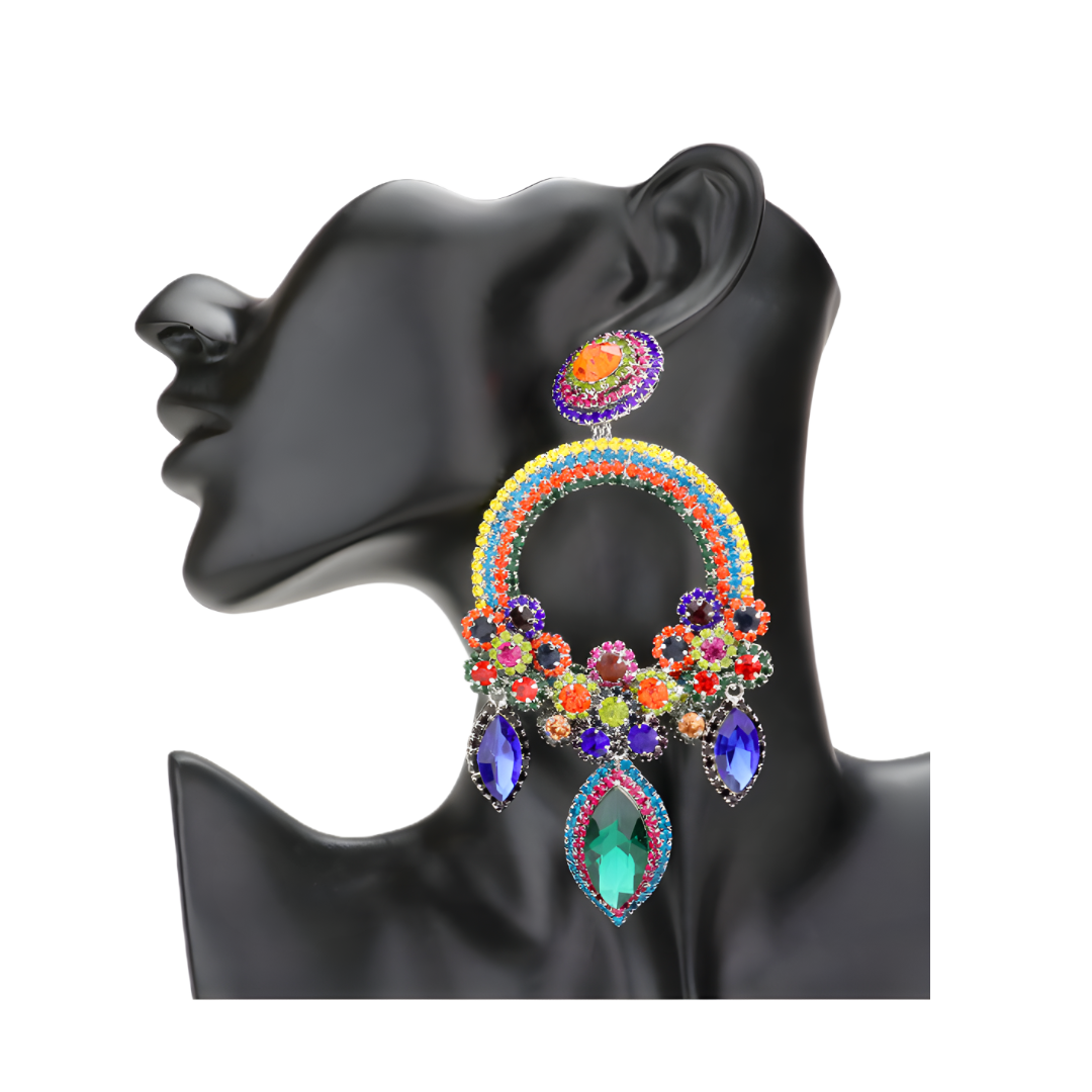 Multi Colored Chandlier Earrings