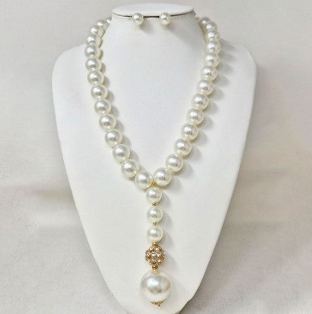 Pearl Pendulum Necklace Set