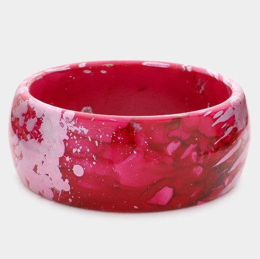 Fuchsia Resin Bangle